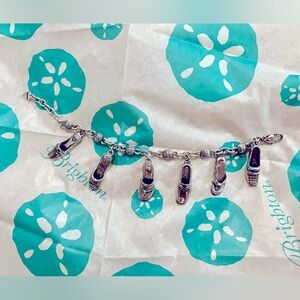 Vintage Brighton “I Love Shoes” Charm Bracelet w/Adorable & Detailed Shoe Charms
